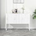 thumbnail image 1 of vidaXL Sideboard White 105x35x75 cm Steel 1 Shelf, 1 of 5
