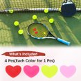 thumbnail image 4 of Amortiguador de Raqueta de Tenis [4PCS] - Amortiguador de Vibraciones de Silicona en Forma de Corazón Divertido [4 Colores], 4 of 7