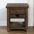 thumbnail image 2 of Steve Silver Oliver Traditional Square End Table with 1 Drawer, Burnished Chestnut, 2 of 6