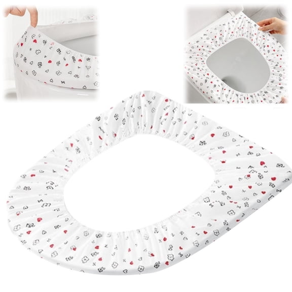 Elastic Disposable Toilet Seat Covers for Travel,Waterproof Toilet Seat Covers for Bathroom