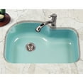 thumbnail image 2 of Houzer Porcela 31 in Mint Porcelain Enamel Steel Undermount Single Bowl Kitchen Sink - PCH-3700 MT, 2 of 10