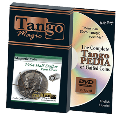 - Magnetic Coin Half Dollar 1964 (w/DVD) (D0137) by Tango - Tricks