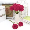 thumbnail image 3 of Flores Artificiales Tinsow Crisantemo Bola Roja 12 Piezas 28 cm, 3 of 8