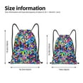 thumbnail image 3 of Kuqiui Colorful Tie Dye Stained Glass 2 Print Drawstring Backpack Drawstring Bags,Draw String Back Bag Drawstring Bags for Sports,Gym,Travel,Swimming,Beach, 3 of 8