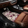 thumbnail image 4 of Balery Rose Flowers Pattern 4-Piece Floor Mats, Heavy-Duty Rubber Liners, Anti-Slip Design, All-Season Automotive Protection, Vehicles, Cars, Trucks, and SUVs, 4 of 5