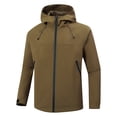 thumbnail image 4 of Baberdicy Women's Solid Color Rain Jacket, Lightweight Packable Hooded Windbreaker with Pockets , Hooded Rain Jacket, Waterproof Hiking Shell, Outdoor Windbreaker Coffee L, 4 of 4