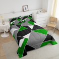 thumbnail image 4 of Erosebridal Geometric Sqare Comforter Sets Queen Size,Green Grey Bedding Queen Comforter Set,Abstract Rectangle Bedding Sets Queen With Comforter,Minimalst Room Decoration,Reversible,3-Piece, 4 of 8