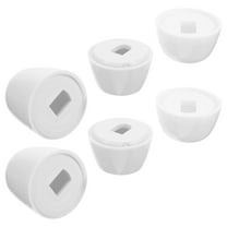 Toilet Bolt Caps with Washers Set White ABS Material for Toilet 6 Pairs Compact Size
