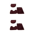 thumbnail image 4 of Juego de 3 alfombras de baño Billuyoard absorción rápida color Vino rojo, 4 of 6