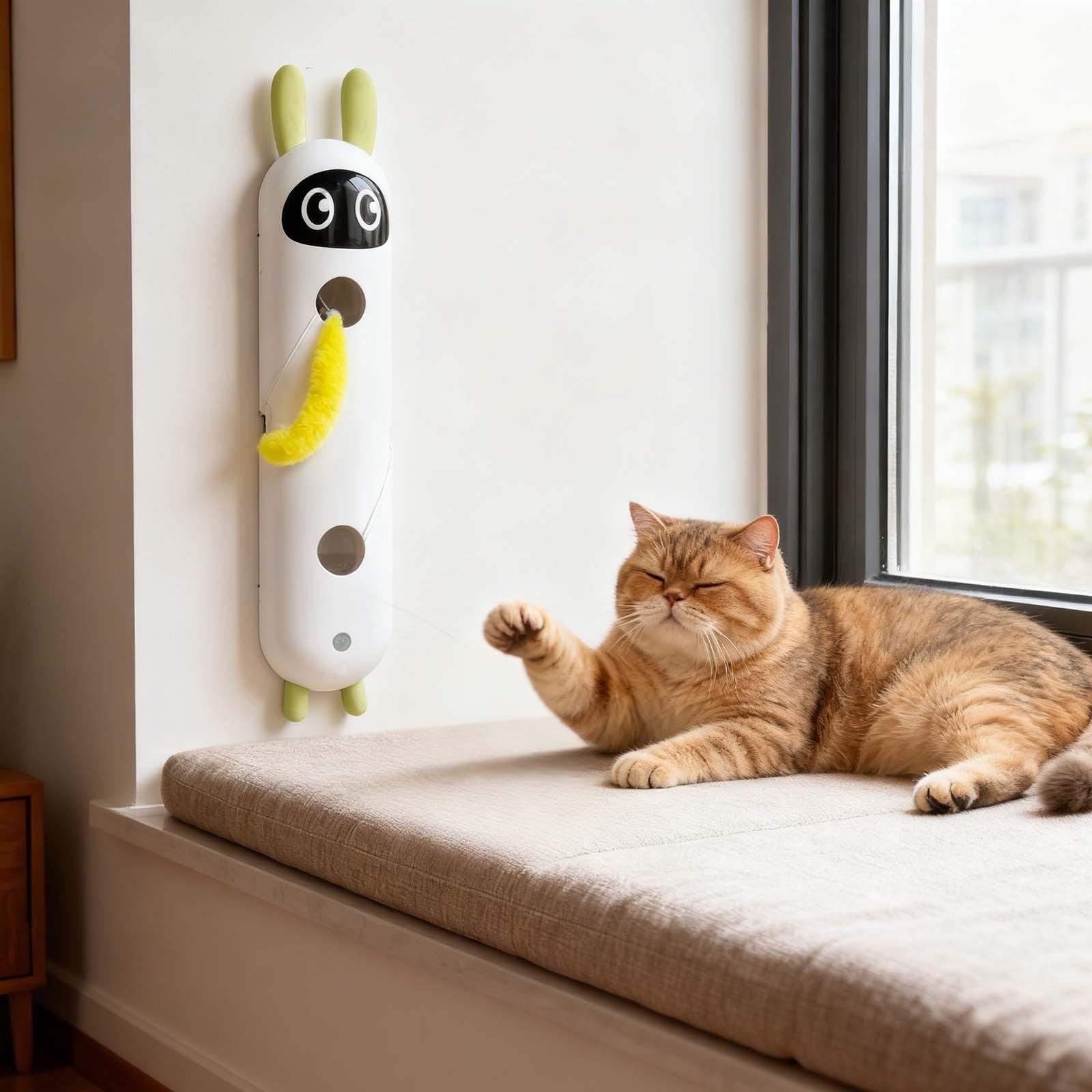 Interactive Cat Exercise Toy 1575 Inch Automatic Play Brain Boosting Training Functions Enrichment For Indoor Pet Activity