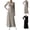 Khaki, variant on PADFRYBK Fall Dresses For Women Knitted Dress Long Sleeve Dress Solid Color A-Line Street Dress