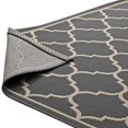 thumbnail image 5 of Modway Avena 63x90.5" Moroccan Quatrefoil Trellis Fabric Area Rug in Gray/Beige, 5 of 9