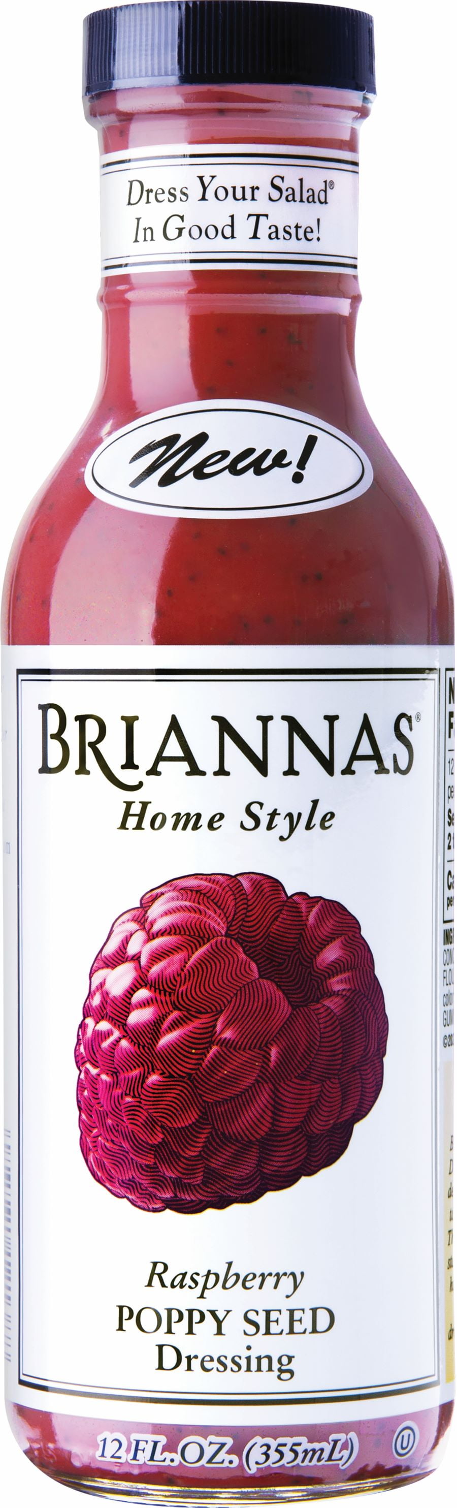 BRIANNAS Home Style Raspberry Poppy Seed, 12 Fl Oz
