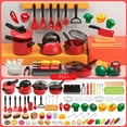 thumbnail image 2 of STPToys 81Pcs Play Kitchen Toys,Pretend Cooking Playset Acccessories with Pots Pans Utensils Cookware Fake Foods Toys Learning Birthday Gift for 3+ Years Old, 2 of 9