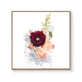 thumbnail image 2 of wall26 Floating Framed Canvas Wall Art for Living Room, Bedroom Vintage Flower Abstract Colorful Painting Canvas Prints for Home Decoration Ready to Hang - 24x24 inches, 2 of 4