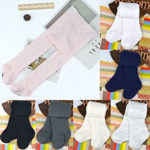 Honganda 0 24m Newborn Baby Girl Solid Cotton Tight Pantyhose Warm Tights For Baby Stockings White