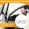 thumbnail image 2 of Cubierta de Tazón de Mango de Puerta Interior para Jeep Wrangler JK 2DR 2011-2017 Marco de Decoración de Mango de Puerta Interior Blanco ABS 2 Pcs, 2 of 6