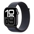 thumbnail image 1 of Apple Watch Series 10 GPS + Cellular • Caja de aluminio negro azabache de 46 mm • Correa loop deportiva color tinta - Distribuidor Autorizado, 1 of 8
