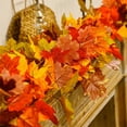 thumbnail image 5 of Sunxin Wreath 6Pcs Fall Maple Leaves Garland 5.6Ft Artificial Maple Autumn Garland Hanging Fall Vines Table Decorations Front Door Fall Decor Thanksgiving Decorations Decor Outs, 6* Garland, 5 of 8