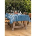 thumbnail image 3 of Outdoor Tablecloths with Umbrella Hole & Zipper, Vintage Blue 60 x102 Inch Rectangle Tablecloths, Modern Abstract Art Ombre Waterproof Table Cloth, Patio/Pool/Picnic Table Covers, 3 of 8