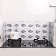 thumbnail image 7 of 3 Sided Splatter Guard Foldable Grease Splatter Screen for Frying Pan Aluminum Foil Splash Guard for Stove Top Oil Splash Insulation Block Barrier for Cooking Kitchen Restaurant Use, 7 of 7
