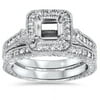 1/2ct Diamond Vintage Style Engagement Ring Setting Set