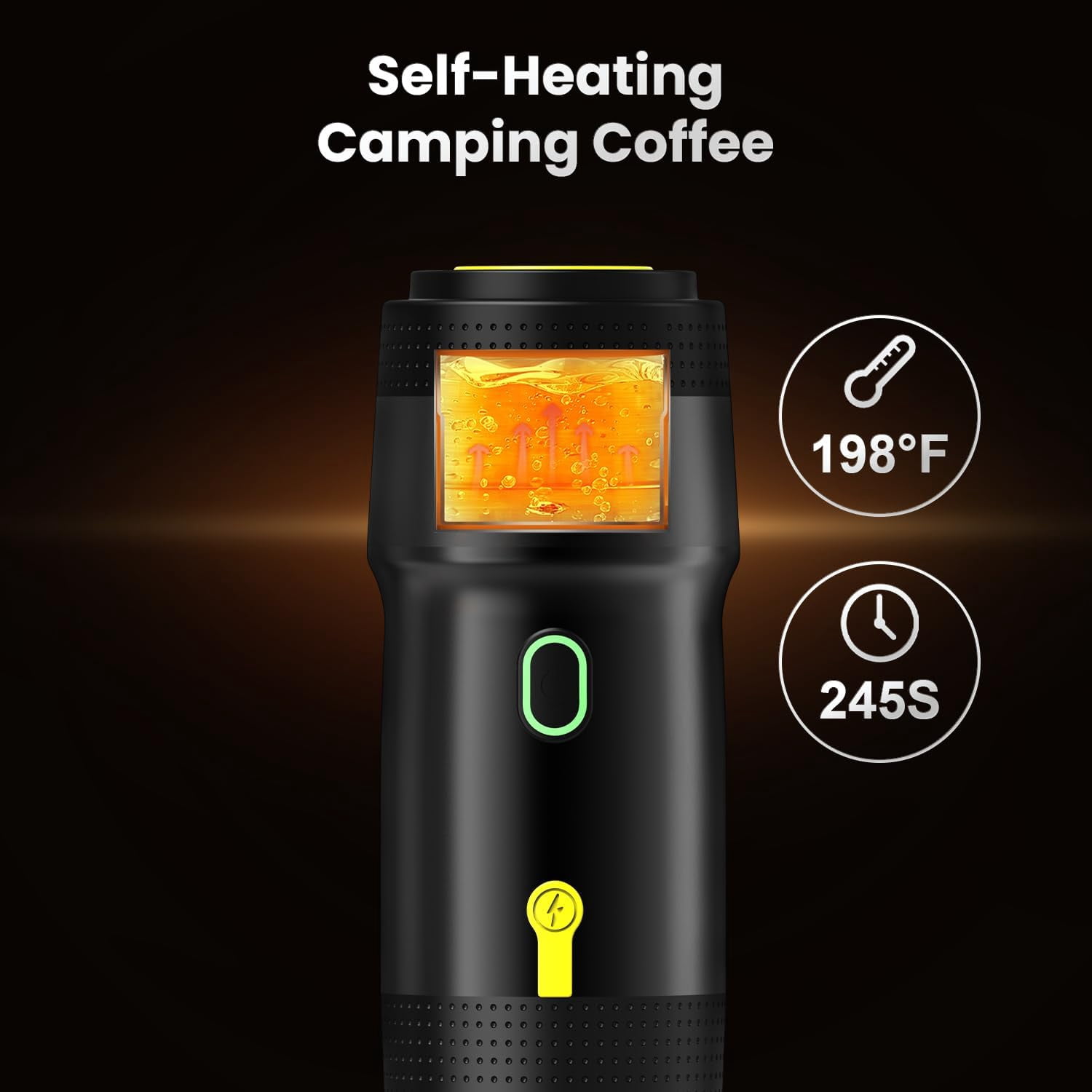Portable Espresso Machines, Electric Espresso Maker with Self-Heating, USB-C & Car Charger, 20 Bar Mini Coffee Maker With NS Capsule & Ground Coffee for Camping, Hiking, Travel, Office, Silver
