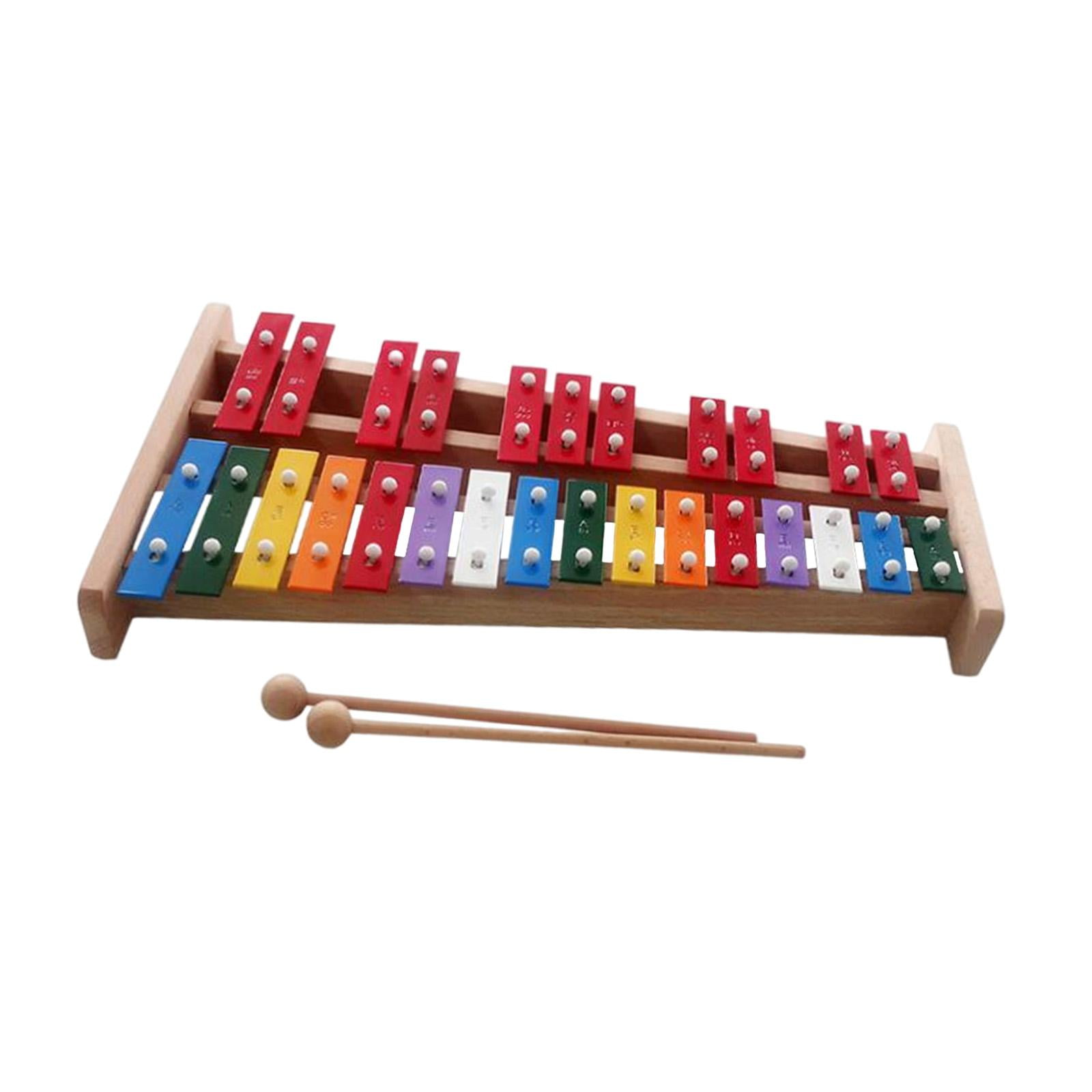 27 Key Glockenspiel Xylophone Musical Educational Instrument Wooden