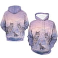 thumbnail image 4 of LAOLIUSN Men’s Wolf Pack 3D Graphic Hoodie, All-Over Print Pullover Sweatshirt, Sizes S–4XL, 4 of 7