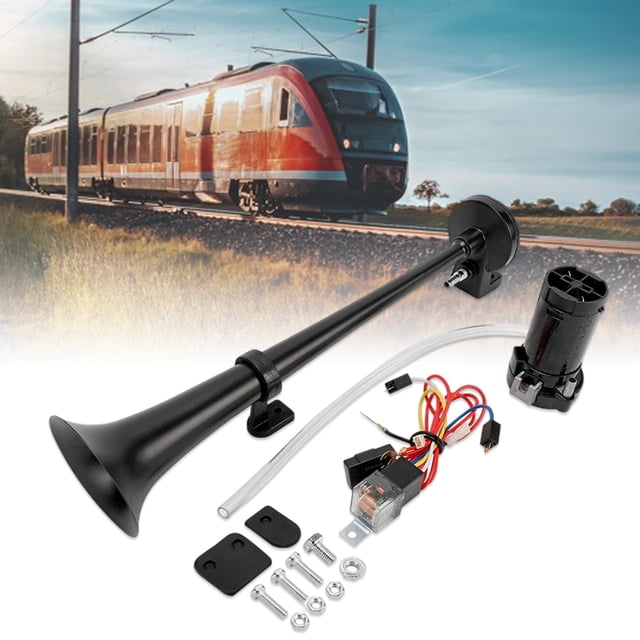 Bocina de Aire Sola Trompeta de 12 V, para Camión, Todoterreno, Automóvil, Tren con Un Potente Compresor de 150 DB Súper Ruidoso, Inclu Yotijar Bocina de aire de trompeta de coche