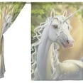 thumbnail image 2 of Coolnut Dreaming Unicorn Semi Sheer Curtains Window Voile Drapes Panels Treatment-55x84in for Living Room Bedroom Kids Room, 2 Pieces, 2 of 3