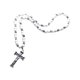 thumbnail image 1 of Colgante de cruz de rosario, regalos para hombre, collar católico, cuentas de madera, medalla, accesorios blanco, 1 of 7