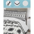 thumbnail image 3 of Twin XL Quilt Bedding Set, Black White Boho Reversible Summer Quilt 3 Pieces, Vintage Abstract Art Ethnic Tribe Lightweight Bedspreads Coverlets with 2 Pillow Shams for All Seasons, 3 of 5