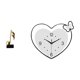 thumbnail image 1 of Adorno de mesa con forma de corazón y nota musical de resina creativa, y reloj de pared acrílico, pieza central artística para escritorio, chimenea, e, 1 of 8