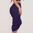 thumbnail image 6 of Purple Womens Pants Womens Cargo Trousers Cargo Pants with Pocket High Waist Jogging Bottoms Solid Color Summer Trousers Leisure Trousers Paperbag Work Trousers Sweatpants Womens Fashion, 6 of 6