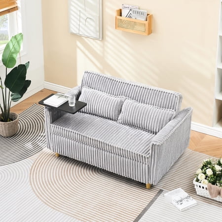 Labor - saving Transformable Sofa with Rollers - Easily Switch to Bed in Small Spaces