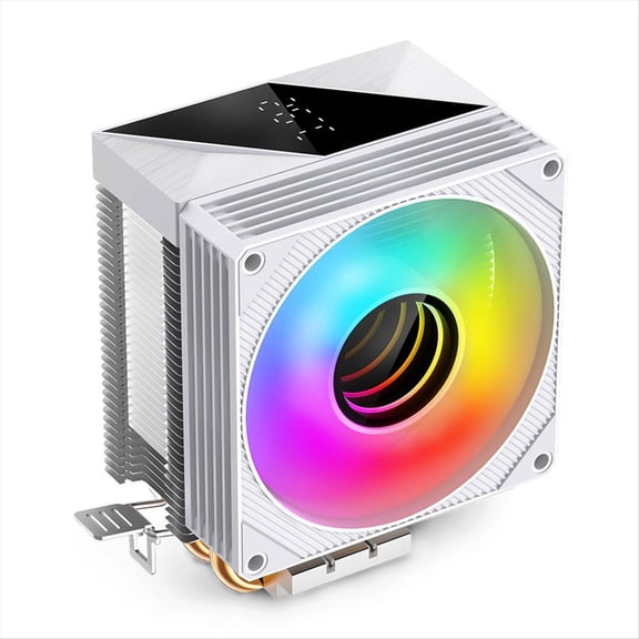KF200 CPU Cooler ARGB Quiet Fan 2 Heat Pipes Air Radiator for FM1/FM2/AM2/AM3/AM4/AM5 PC Processor Heatsink Cooler,1 x CPU Cooler,White