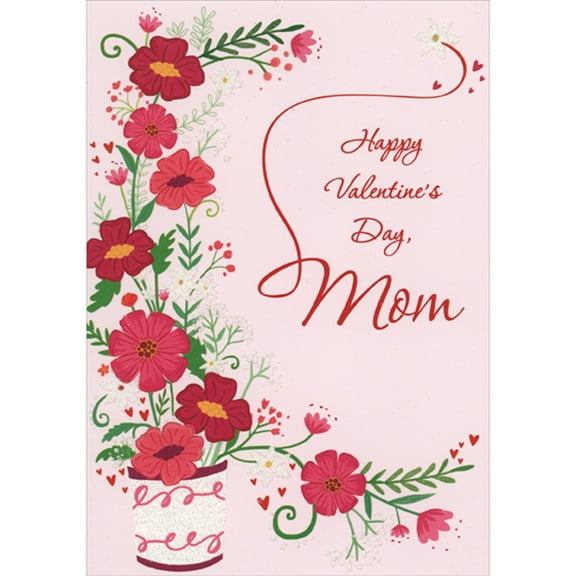 Happy Valentine's Day Mom Greeting Card w/Envelope