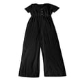 thumbnail image 4 of YDLCAFD Combinaison Courte Décontractée à Manches Courtes et Jambes Larges pour Femmes, 4 of 4
