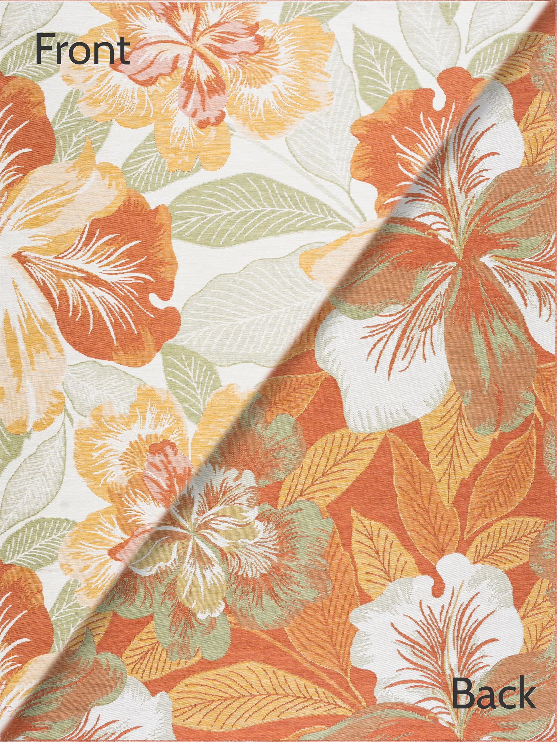 2x3 Water Resistant, Small Indoor Outdoor Rugs for Patios, Front Door Entry, Entryway, Deck, Porch, Balcony | Outside Area Rug for Patio | Orange, Floral | Size: 2' x 3'