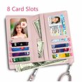 thumbnail image 2 of Njjex Small Crossbody Bag Cell Phone Purse Wallet For Women PU Leather Carrying 8 Credit Card Holder Shoulder Pouch Bag Ladies Wristlet Purse, Milk Pink, 2 of 8