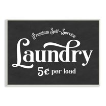 Stupell Industries Premium Self-Service Laundry Vintage Advertisement Sign, 10 x 15, Designed by Lettered and Lined