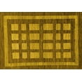thumbnail image 1 of Ahgly Company Machine Washable Indoor Rectangle Checkered Yellow Modern Area Rugs, 8' x 10', 1 of 4