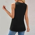 thumbnail image 4 of Sevevn Womens Tank Round-Neck Basic Casual Flowy Summer Sleeveless T-Shirt Summer Deals Black S, 4 of 5