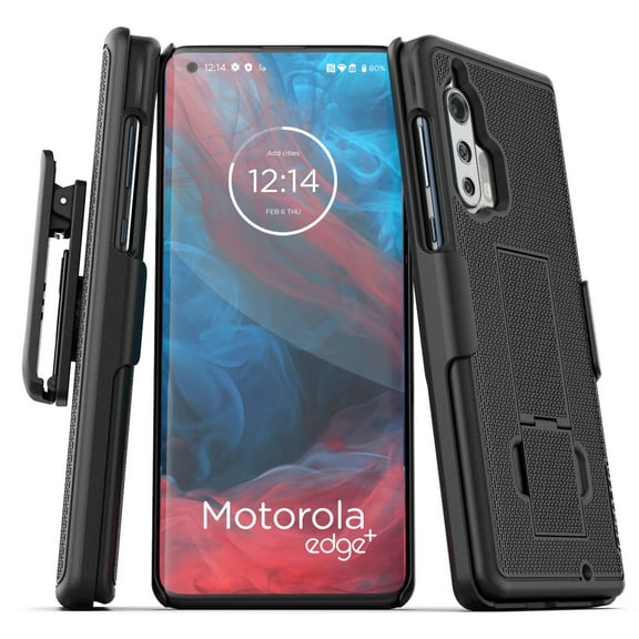 Motorola Edge Plus Belt Clip Case (2020 DuraClip) Ultra Slim Cover with Holster for Moto Edge  (Black)