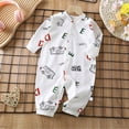 thumbnail image 2 of CAUYDY 0-3M 6-9M 12-18M Preemie Girls One-Pieces Newborn Long Sleeve Sleepwear for Boys Baby Fall Winter Pjs Infant Clothing Sizes 6-12 Months,Red, 2 of 5