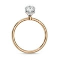 thumbnail image 4 of Solitaire Wedding Engagement Ring for Women | Center 10x5mm Oval Cut Lab Created Moissanite Promise Rings in 14K Rose Gold Over Sterling Silver Jewelry Gift for Her, Ring Size 6, 4 of 6