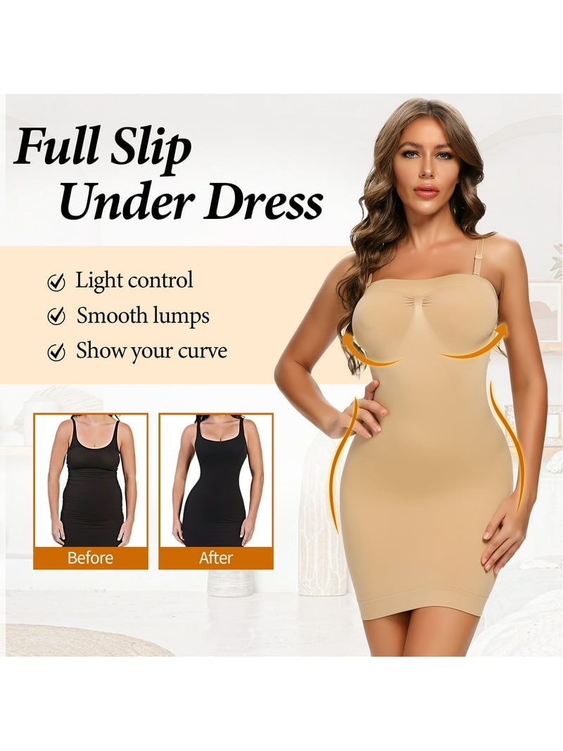 Anyfit Wear Strapless Full Slip Shapewear for Women, Adjustable, Smooth  Tummy Control, Body Shaper, Nylon - Walmart.com