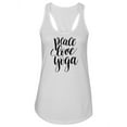thumbnail image 1 of Peace Love Yoga Black And White Tank Women -Image by Shutterstock, Female x-Large, 1 of 4
