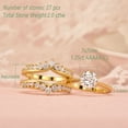 thumbnail image 6 of Wuziwen 2 Carats Crown Bridal Rings Set for Women Yellow Gold Plated Cubic Zirconia Anniversary Band Size 7, 6 of 10